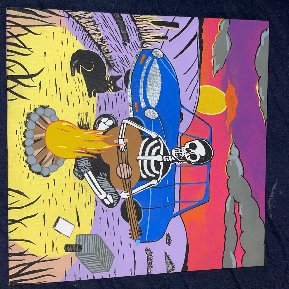 Colorful Skeleton Art Print